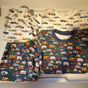 Set of two pair of Janie and Jack short knit pajamas size 10